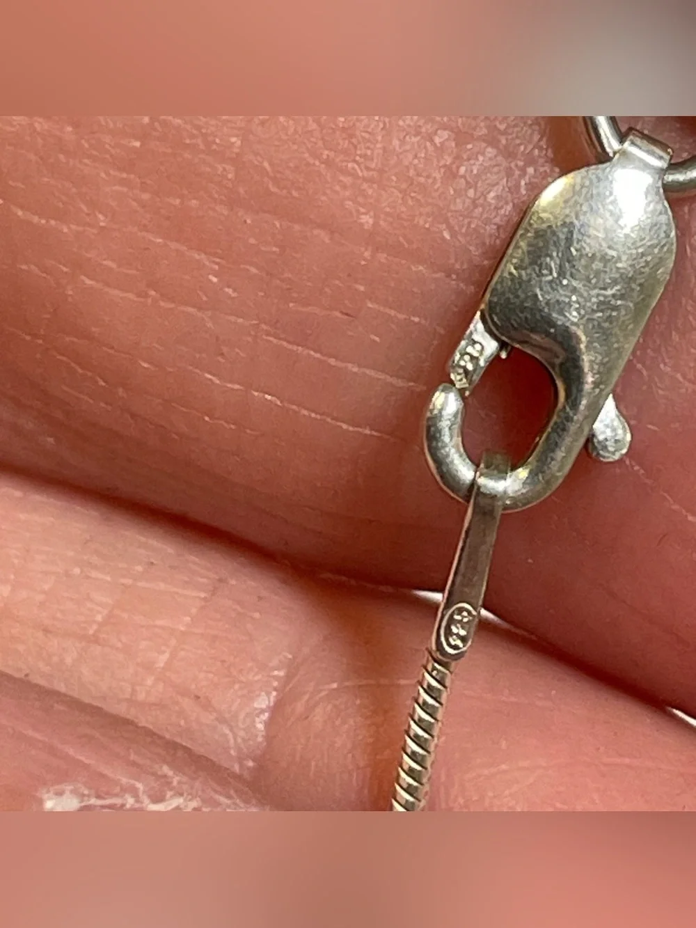 Southwestern Sterling Silver Coral MOP Bird Necklace, 4.36g, 16in